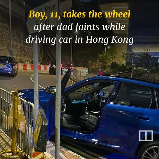 11-Year-Old Boy Takes Wheel After Dad Faints While Driving in Hong Kong
