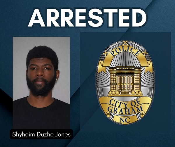 Earlier today, investigators executed a search warrant at a residence in Greensboro, where Shyheim Duzhe Jones, 31, of Greensboro, was taken into custody without incident.
