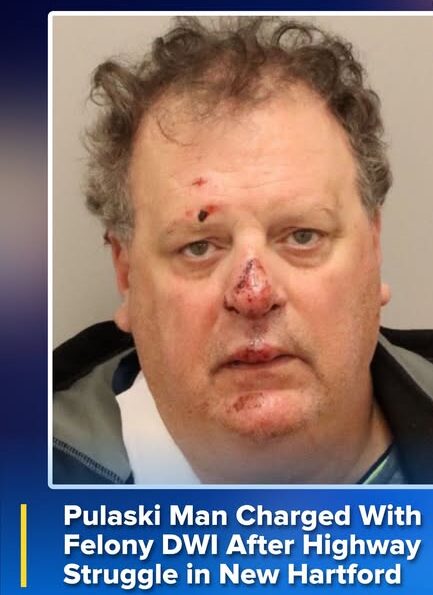 Pulaski Man Charged With Felony DWI After Highway Struggle in New Hartford