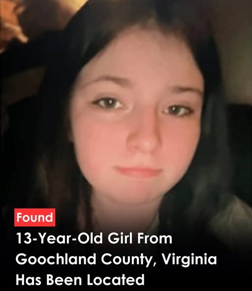 Missing 13-Year-Old Isabella Shiflett of Goochland County, Virginia, Safely Located Along With Juvenile Companion